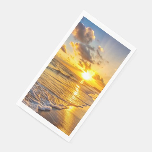 Sunset Beach Gästetücher Papiertücher 1 Serviette (Ecke)
