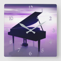 Sunset Beach Grand Piano Musik Uhr