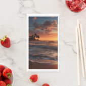 Sunset Beach Handtuchpapier Napkins 3 Serviette (Beispiel)