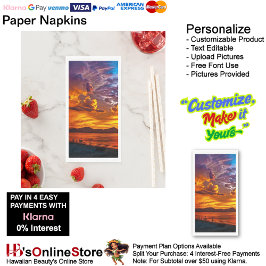 Sunset Beach Handtuchpapier Napkins 5 Serviette