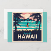 Sunset Beach Hawaii Postkarte (Vorne/Hinten)