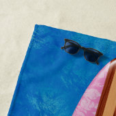 Sunset Beach Hawaiian Imitate Surfboard - Rosa Strandtuch (Beispiel)