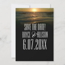 Sunset Beach Hochzeit Save the Date