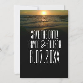 Sunset Beach Hochzeit Save the Date