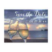Sunset Beach Hochzeit Save the Date