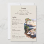 Sunset Beach Hochzeitkarte Einladung (Rückseite)