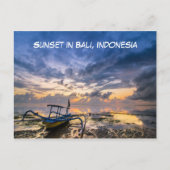 Sunset Beach in Bali, Indonesien Postcard Postkarte (Vorderseite)