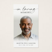 Sunset Beach In Loving Memory Photo Prayer Card (Vorderseite)