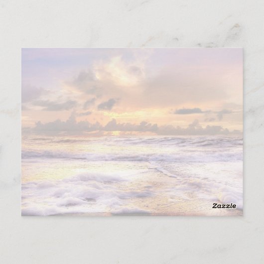 Sunset Beach Incoming Tide Postkarte (Rückseite)