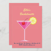 Sunset Beach Junggeselinnen-Abschied Einladung (Vorne/Hinten)