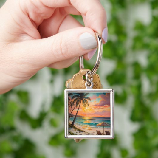 Sunset Beach Keychain Schlüsselanhänger (Hand)
