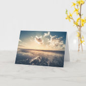 Sunset Beach Landschaft Foto Karte (Gelbe Blume)