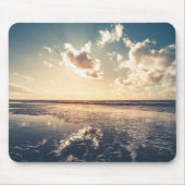 Sunset Beach Landschaft Foto Mousepad (Vorne)