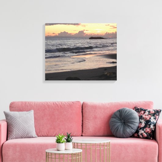 Sunset Beach Leinwand (Insitu (Wohnzimmer))