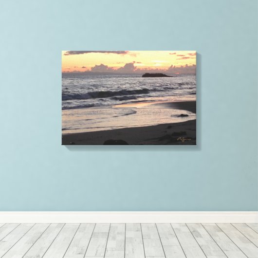 Sunset Beach Leinwand (Insitu (Holzboden))