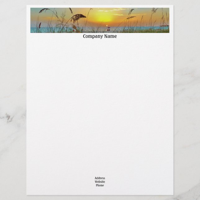 Sunset Beach Letterhead Briefbogen (Vorderseite)