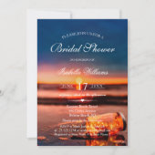 Sunset Beach Mason Jar Blue Night Brautparty Einladung (Vorderseite)