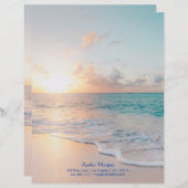 Sunset Beach, Name/Kontaktinformationen in Blue (Vorne/Hinten)