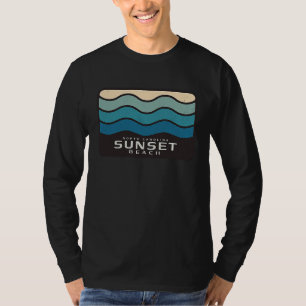 Sunset Beach NC Sommerzeit faul Welle Wellen T-Shirt