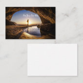 Sunset Beach NZ | Strand Wharariki | Südinsel N Visitenkarte (Vorne/Hinten)