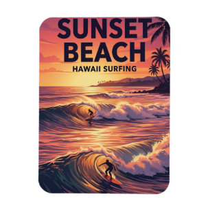 Sunset Beach, Oahu Hawaii Magnet