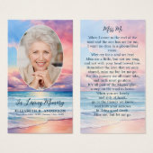 Sunset Beach Oval Foto Gedenkkarte (Vorne & Hinten)