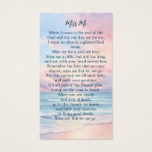 Sunset Beach Oval Foto Gedenkkarte (Rückseite)