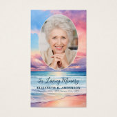 Sunset Beach Oval Foto Gedenkkarte (Vorderseite)