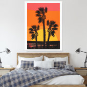 Sunset Beach Palm Tree Leinwanddruck (Insitu (Schlafzimmer))