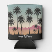 Sunset Beach Palm Tree Sommerurlaub nach Maß Dosenkühler (Rückseite)