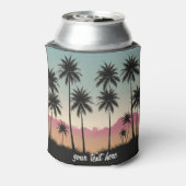 Sunset Beach Palm Tree Sommerurlaub nach Maß Dosenkühler (Kanne Rückseite)