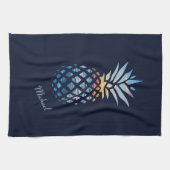 Sunset Beach Pineapa Custom Geschirrtuch (Horizontal)