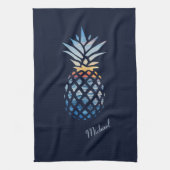 Sunset Beach Pineapa Custom Geschirrtuch (Vertikal)