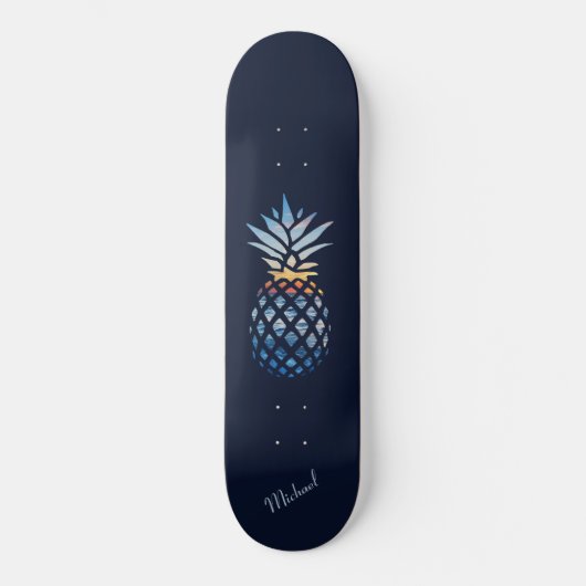 Sunset Beach Pineapa Custom Skateboard (Vorderseite)