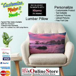 Sunset Beach Polyester Lumbar Pillow 16 Lendenkissen