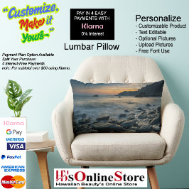 Sunset Beach Polyester Lumbar Pillow 36 Lendenkissen