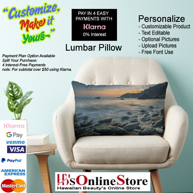 Sunset Beach Polyester Lumbar Pillow 36 Lendenkissen (Sunset Beach Polyester Lumbar Pillow 36.
)