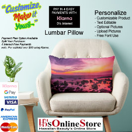 Sunset Beach Polyester Lumbar Pillow 42 Lendenkissen