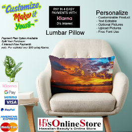 Sunset Beach Polyester Lumbar Pillow 5 Lendenkissen