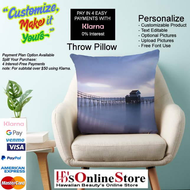 Sunset Beach Polyester Throw Kissen 30 (Sunset Beach Square Polyester Large Pillow 30.)