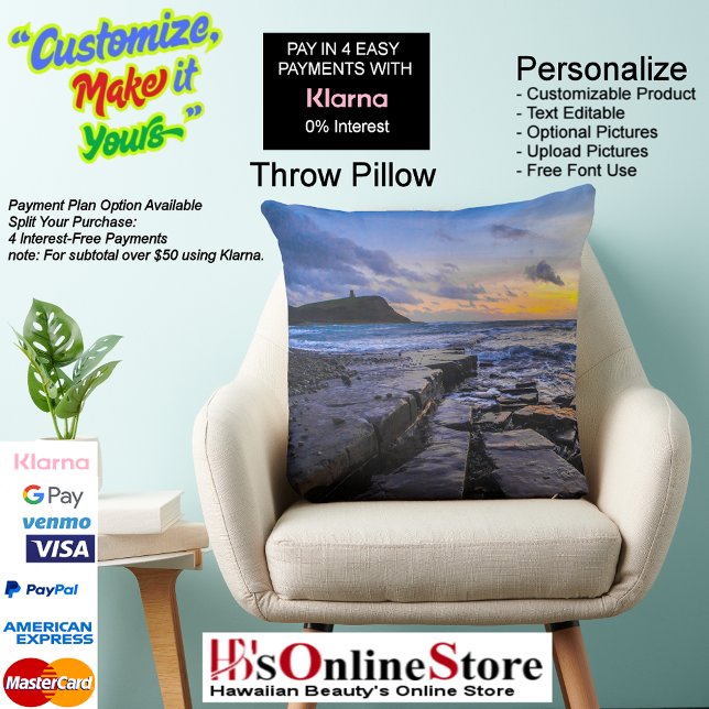 Sunset Beach Polyester Throw Kissen 31 (Sunset Beach Square Polyester Large Pillow 31.)