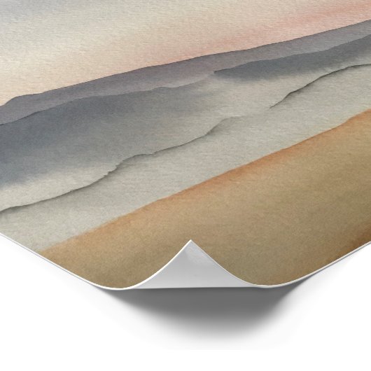 Sunset Beach Poster (Ecke)