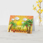 Sunset Beach Retirement Karte (Gelbe Blume)