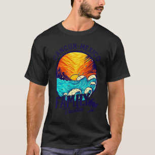 Sunset Beach Retro Cancun Mexiko Familienurlaub T-Shirt