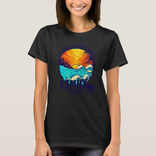 Sunset Beach Retro Sanibel Island Florida Familie T-Shirt