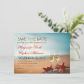 Sunset Beach Romantic Speichern Sie die Datumskart Save The Date (Stehend Vorderseite)