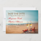 Sunset Beach Romantic Speichern Sie die Datumskart Save The Date (Vorderseite)