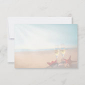Sunset Beach Romantic Wedding RSVP Karte (Rückseite)