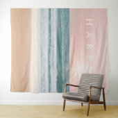 Sunset Beach Rosy Ocean Mural | Mauer Wandteppich (Beispiel (Horizontal))
