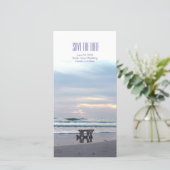 Sunset Beach Save the Date (Stehend Vorderseite)